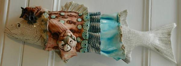 - a Ceramic by Fiona Bates, measuring 19 x 50 cm (H x W) £195